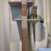 Cat on a Mega-2 cats climbing post