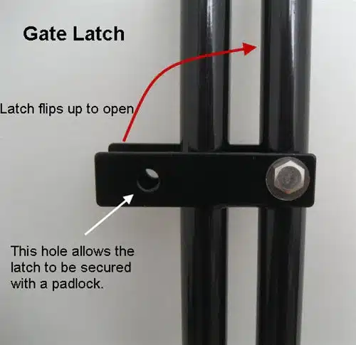 Purrfect Fence Light Duty Gate includes a lockable latch