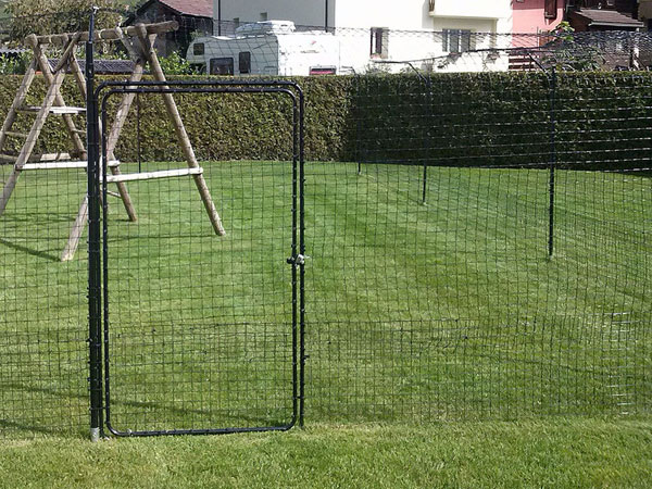 Purrfect Fence Light Duty Gate installs easily in cat proof mesh