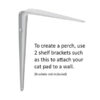 Shelf bracket which can be used to attach cat pad to a wall