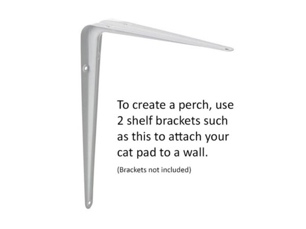 Shelf bracket which can be used to attach cat pad to a wall