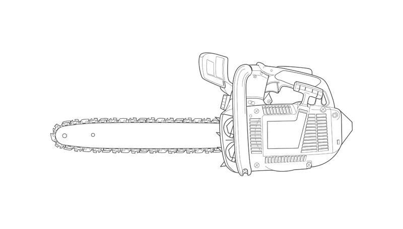 Chainsaw for tree pruning